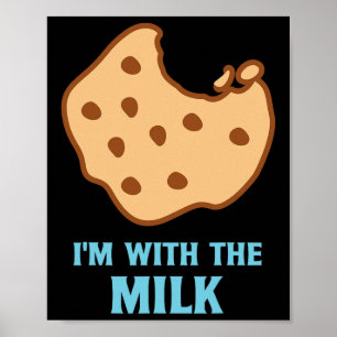 I'm With The Milk and Cookie Matching Couples Best Poster