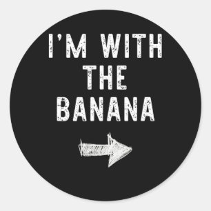 I'm With The Nana Costume Halloween Matching Coupl Classic Round Sticker