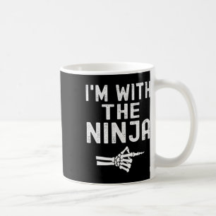 I'm With The Ninja Funny Skeleton Halloween Matchi Coffee Mug