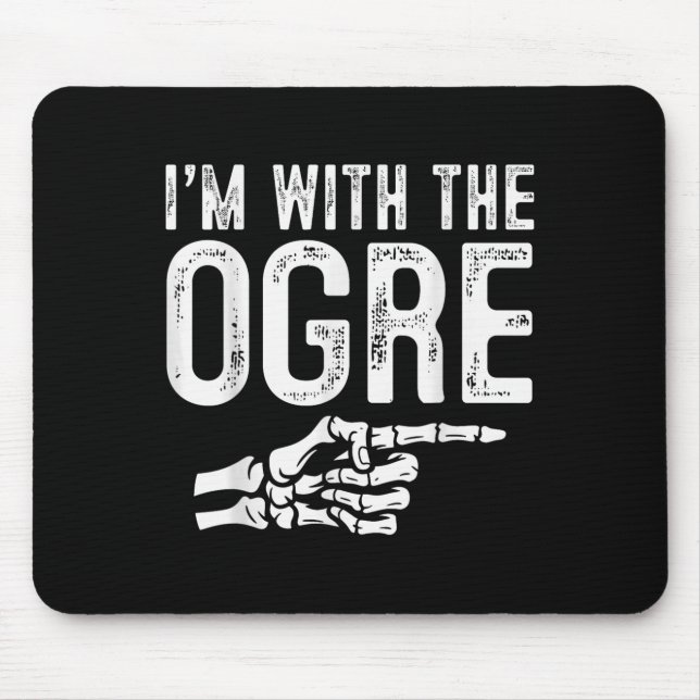 I'm With The Ogre Easy Costume Halloween Couples M Mouse Mat (Front)