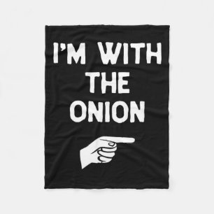 Im with The Onion Funny Halloween Matching Costume Fleece Blanket