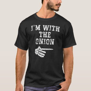 I'm with the Onion Point Matching Couples Hallowee T-Shirt