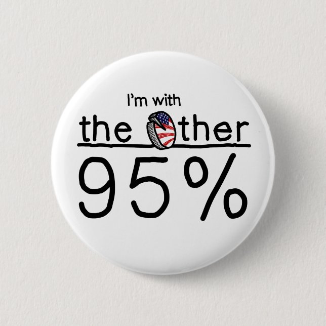I'm with the Other 95% 6 Cm Round Badge (Front)