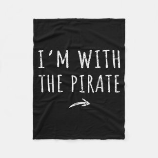 Im With The Pirate Matching Lazy Halloween Costume Fleece Blanket