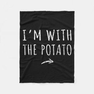 Im With The Potato Matching Lazy Halloween Costume Fleece Blanket