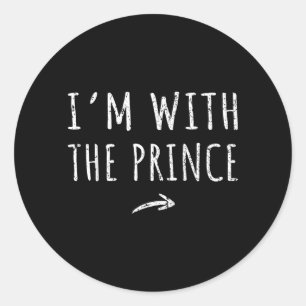 Im With The Prince Matching Lazy Halloween Costume Classic Round Sticker