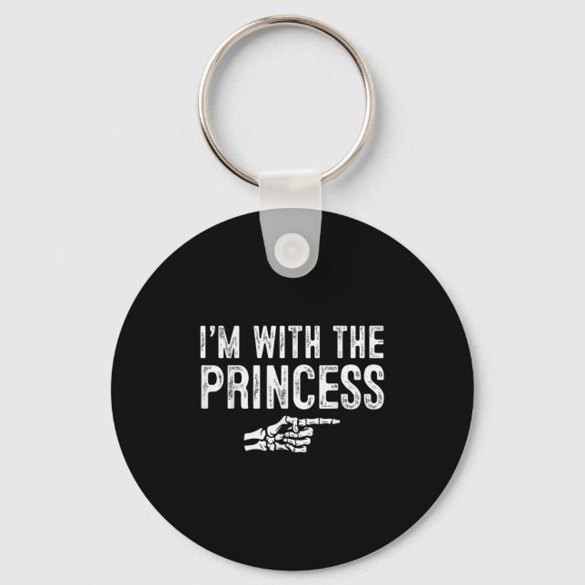 I'm With The Princess Easy Costume Halloween Coupl Key Ring (Front)