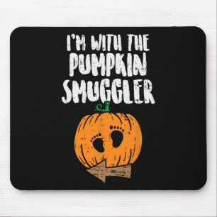Im With The Pumpkin Smuggler Halloween Pregnancy C Mouse Mat