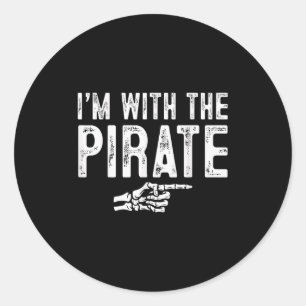 I'm With The Rate Easy Costume Halloween Couples M Classic Round Sticker