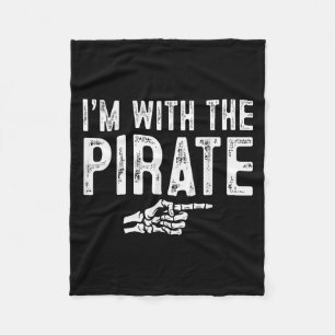 I'm With The Rate Easy Costume Halloween Couples M Fleece Blanket