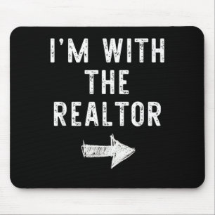 Im with The Realtor Funny Halloween Couple Costume Mouse Mat