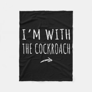 Im With The Roach Matching Lazy Halloween Costume Fleece Blanket