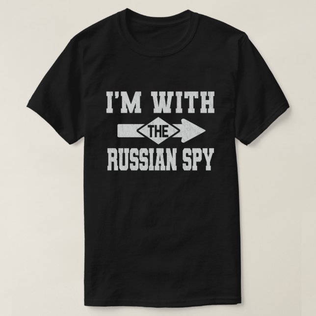 I'm With The Russian Spy Funny Couple Halloween T-Shirt (Design Front)