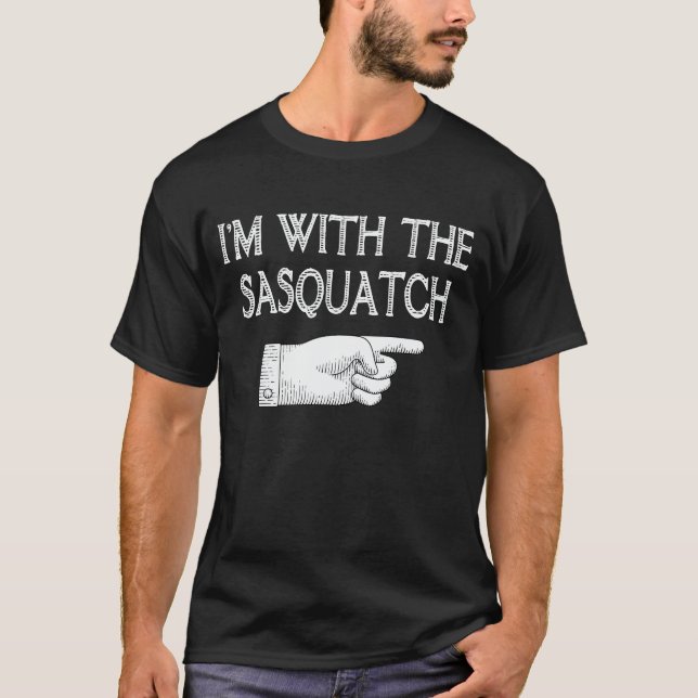 I'm With The Sasquatch Matching Halloween Costume T-Shirt (Front)
