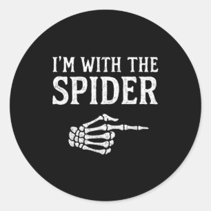 I'm With The Sder Funny Group Halloween Costumes  Classic Round Sticker
