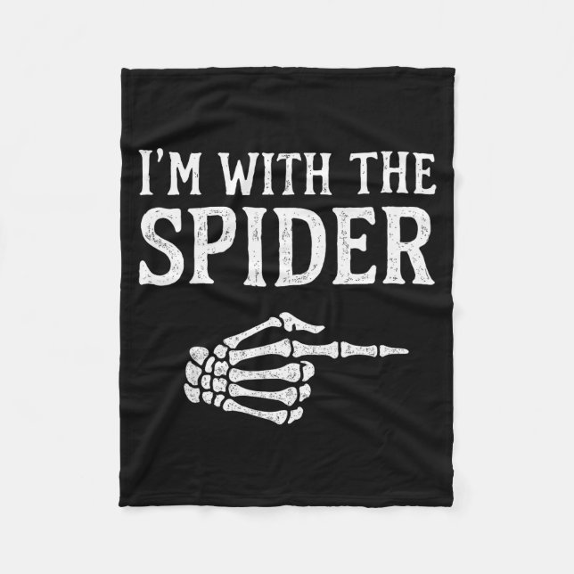 I'm With The Sder Funny Group Halloween Costumes  Fleece Blanket (Front)