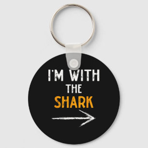 I'm With The Shark Costume Halloween Couple Matchi Key Ring