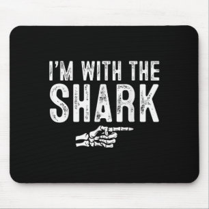 I'm With The Shark Easy Costume Halloween Couples  Mouse Mat