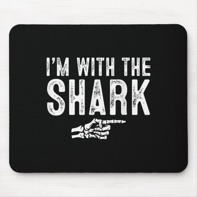 I'm With The Shark Easy Costume Halloween Couples  Mouse Mat (Front)