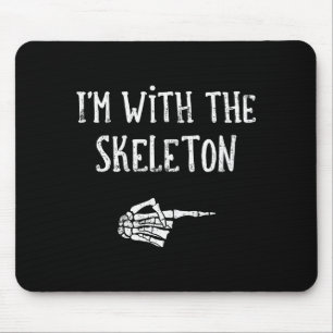 I'm With The Skeleton Matching Couple Costume Hall Mouse Mat