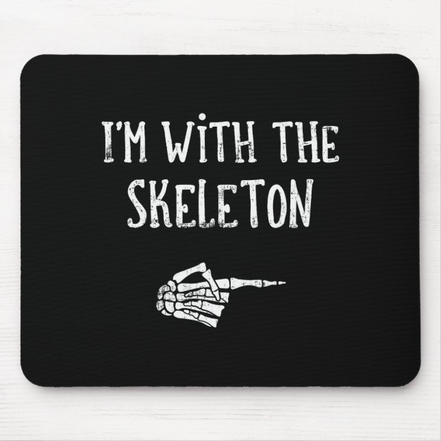 I'm With The Skeleton Matching Couple Costume Hall Mouse Mat (Front)