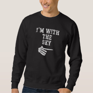 I'm with the Sky Point Matching Couples Halloween  Sweatshirt