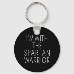 I'm With The Spartan Warrior Easy Halloween Costum Key Ring
