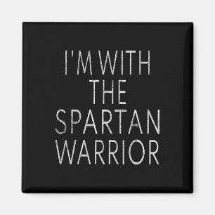 I'm With The Spartan Warrior Easy Halloween Costum Magnet