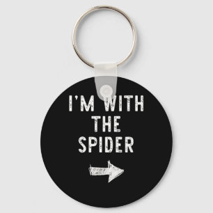 Im With The Spider Funny Halloween Couple Costume Key Ring