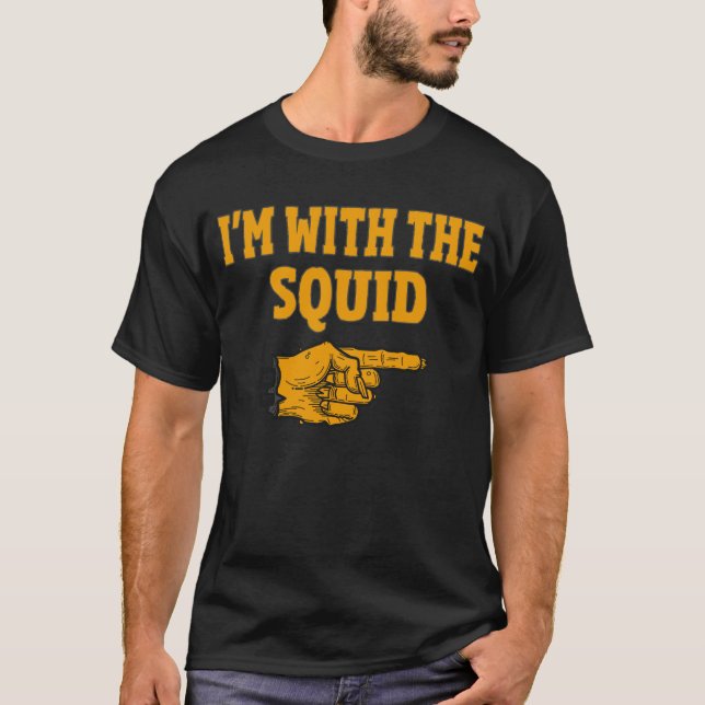 I'm With The Squid Matching Halloween Costume  T-Shirt (Front)