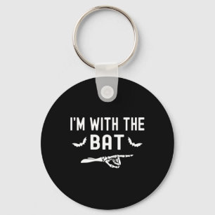 I'm With The T Funny Skeleton Halloween Matching C Key Ring