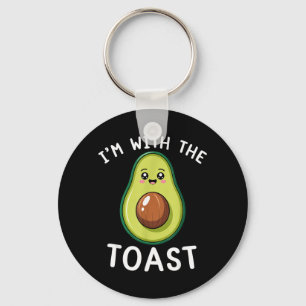 Im with The Toast Cute Avocado Halloween Costume Key Ring