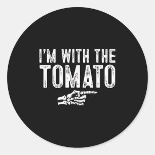 I'm With The Tomato Easy Costume Halloween Couples Classic Round Sticker