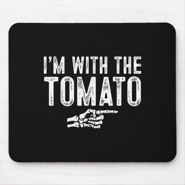 I'm With The Tomato Easy Costume Halloween Couples Mouse Mat (Front)