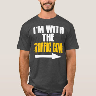 I'm With The Traffic Cone Costume Funny Halloween  T-Shirt