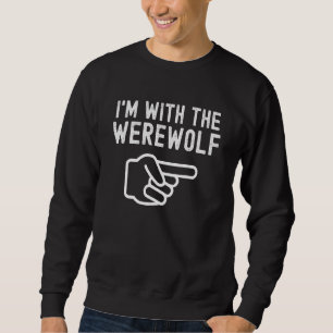 I'm With The Werewolf Lazy Matching Halloween Co Sweatshirt