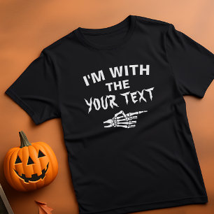 I'm With The Witch Custom Halloween Family Couple T-Shirt