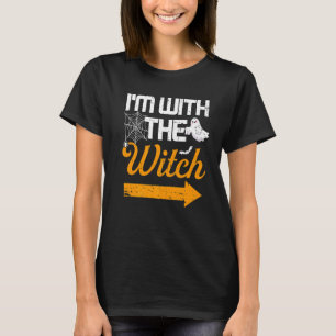 I'm With The Witch Halloween Couple Costume Men W T-Shirt