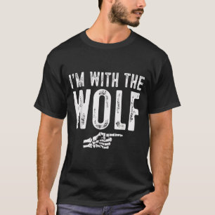 I'm With The Wolf Easy Costume Halloween Couples M T-Shirt