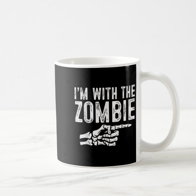 I'm With The Zombie Easy Costume Halloween Couples Coffee Mug (Right)