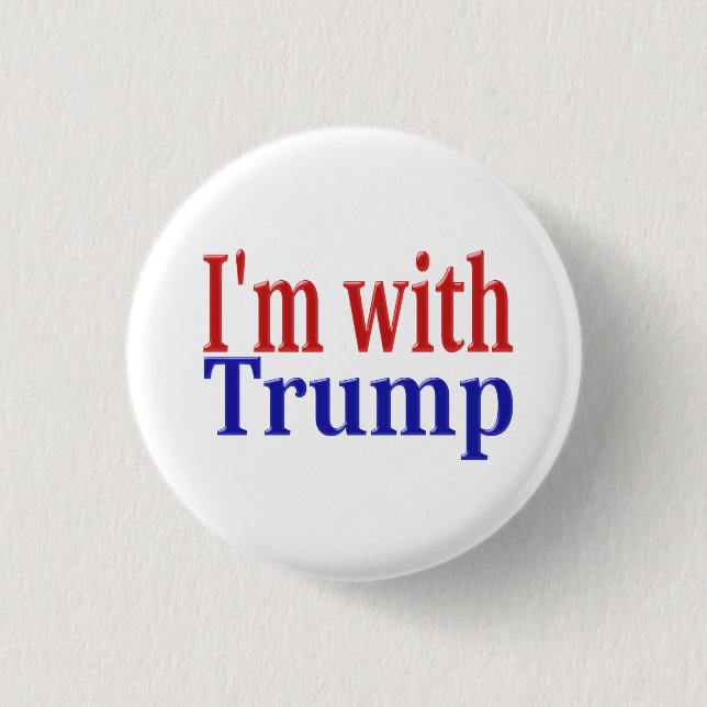 Im With Trump red blue 3 Cm Round Badge (Front)