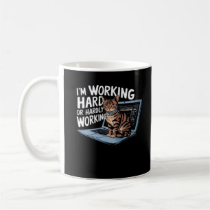 I'm Working Hard Or Hardly Working Baseball ¾ Slee Coffee Mug