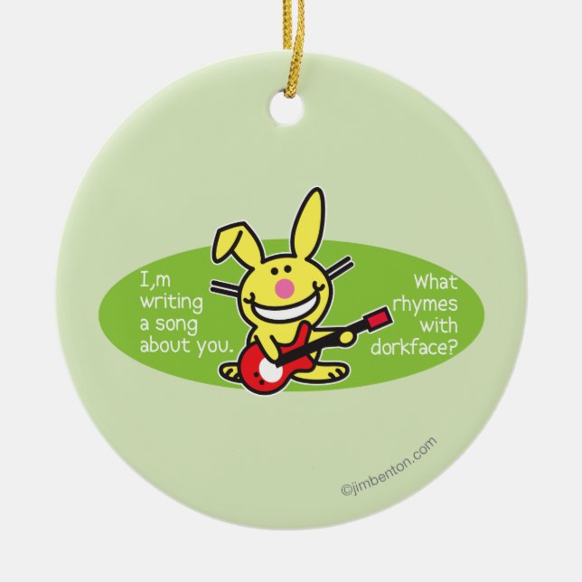 I'm Writing A Song Ceramic Tree Decoration (Front)