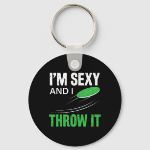 I'm Y And I Throw It Funny Frolf Frisbee Disc Golf Key Ring