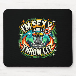 I'm Y And I Throw Lit Disc Golf Mouse Mat