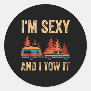 I'm Y And I Tow It Bigfoot Camp Trees Hike Hiking  Classic Round Sticker