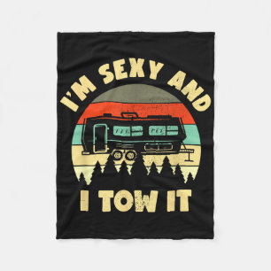 Im Y And I Tow It, Caravan Camping Rv Trailer, Cam Fleece Blanket