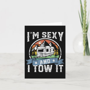 Im Y And I Tow It Funny Camper Rv Camping Trailer Card