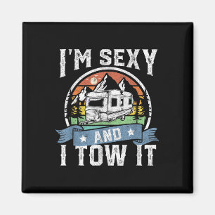 Im Y And I Tow It Funny Camper Rv Camping Trailer Magnet