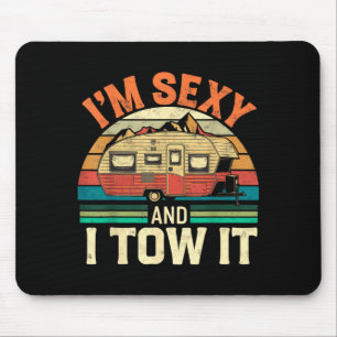 Im y I Tow It Camng Van Drivers Camper Vacation Mouse Mat